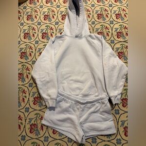 Aritzia Hoodie and Shorts Set